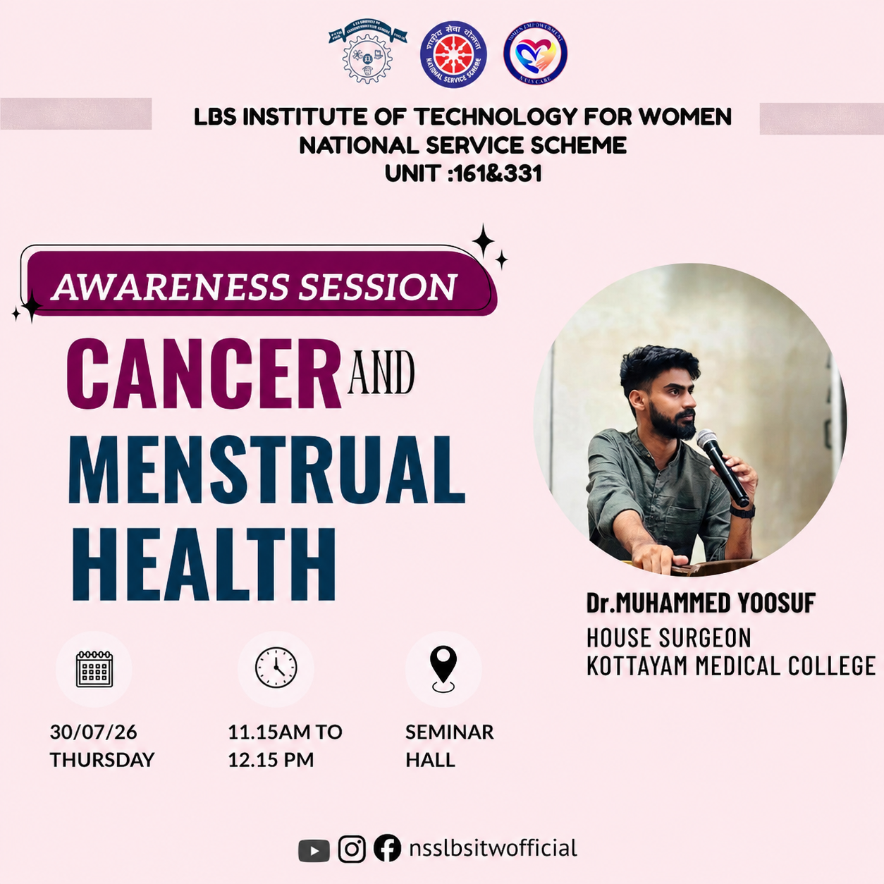 CANCER AWARENESS CLASS AT LBS COLLEGE | DR MUHAMMED YOOSUF