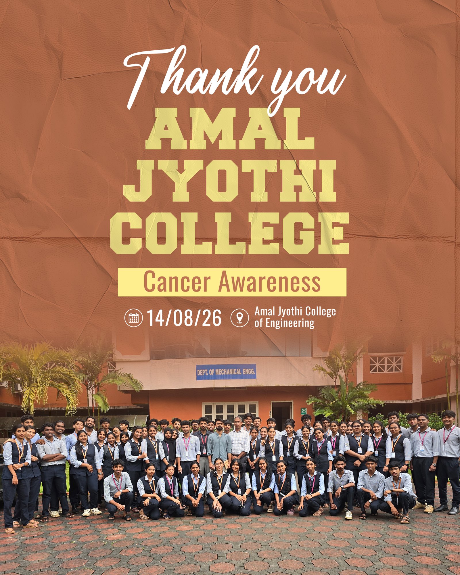 CANCER AWARENESS CLASS AT AMAL JYOTHI COLLEGE OF ENGINEERING | DR MUHAMMED YOOSUF